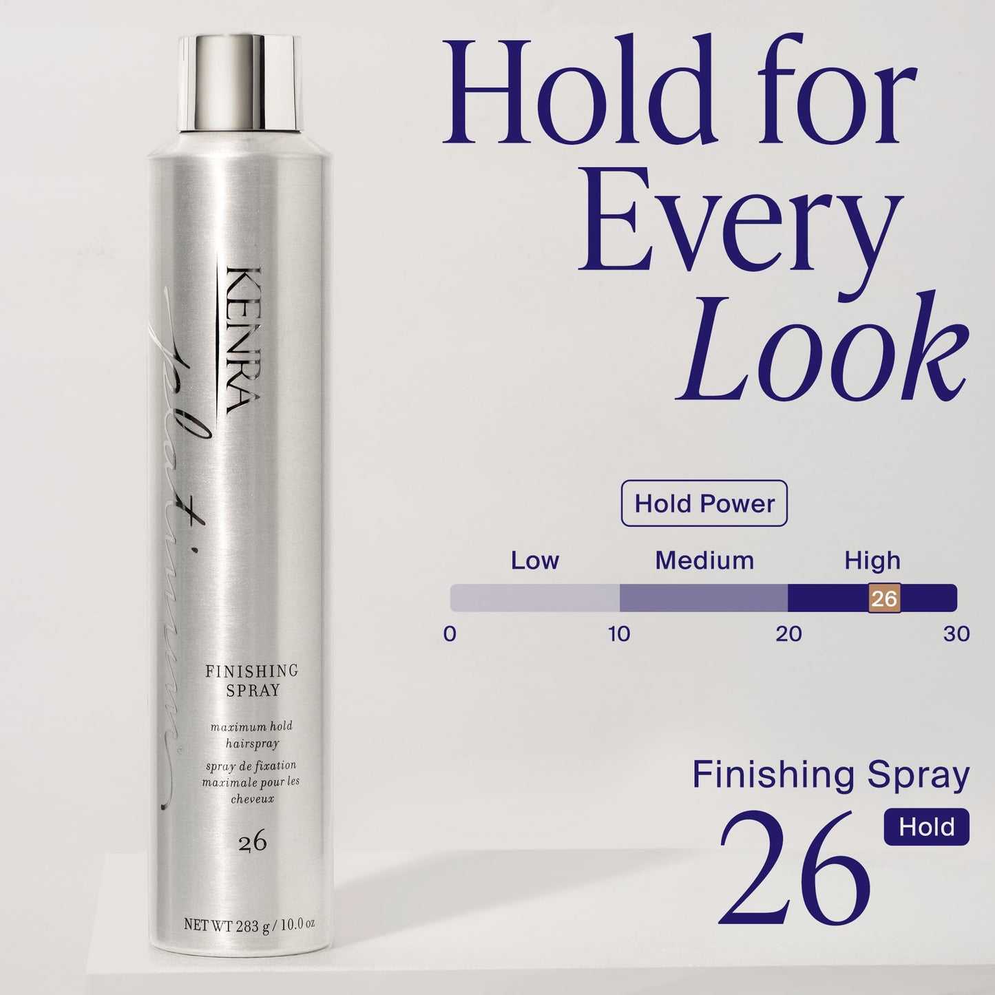 Kenra Platinum Finishing Spray 26 80% | Maximum Hold Hairspray | Fast-drying, Non-Flaking, Non-Drying | Humidity-Resistant |All-Day Style Retention |High-Shine Finish |All Hair Types | 10 oz
