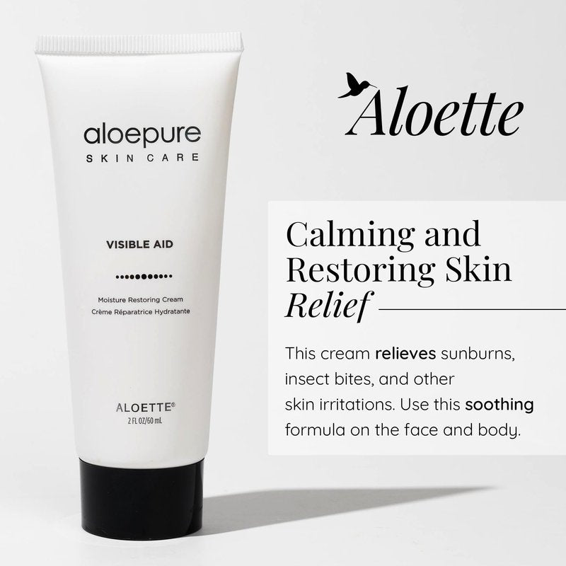 Aloette Face Moisturizer Cream - Daily Body & Facial Skin Care Products with Aloe Vera & Vitamin E - Skin Moisturizer Face Lotion Hydrates & Rejuvenates Dry to Normal Skin, Gluten Free - 2 Fl Oz