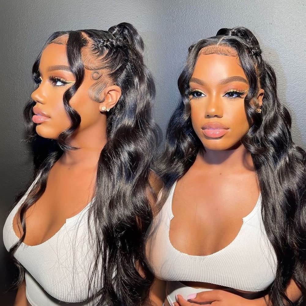 2x6 Skinlike HD Transparent Lace Closure Body Wave Closure 0.1mm Invisible Lace 100% Virgin Human Hair Lace Closure Pre Plucked Natural Hairline (14 Inch)