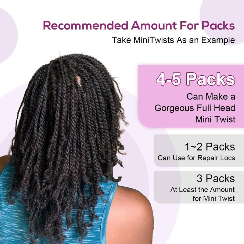 Sangtok Afro Kinky-Curly Human Hair Bulk for Twists, 18 Inch 50g Bulk Hair for Dreadlock Extensions Repair Locs Braiding, 100% 4C Human Bundles Hair(Black)