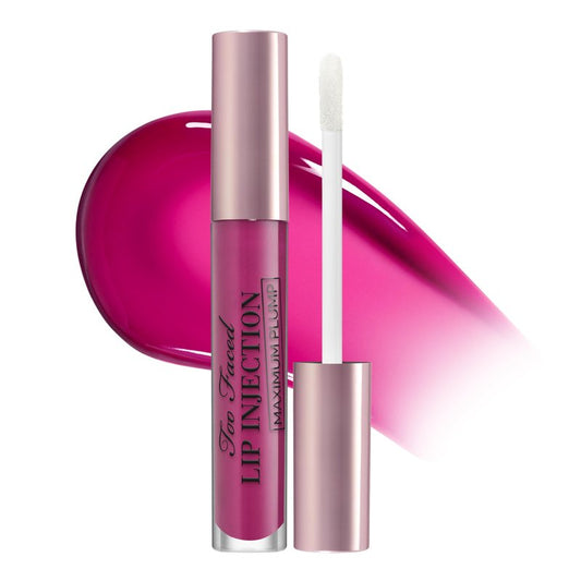 Too Faced Lip Injection Maximum Plump Extra Strength Lip Plumper Gloss | Hydrating, Volumizing, + Plumping, 0.14 Fl Oz, Berry Crush (Vibrant Fuchsia Berry)
