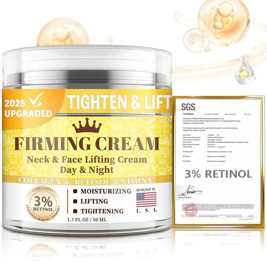 3% Retinol Cream - Anti-Aging Face Moisturizer with Collagen & Hyaluronic Acid | Lifting & Firming for Women & Men
