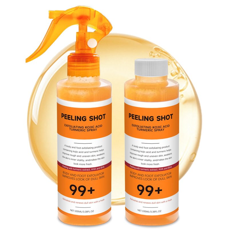 Body Keratin Care Kojic,Turmeric Spray Gentle Exfoliating,Renewing Serum Nurtures Your Delicate Skin Suitable for All Skin Types 200ml