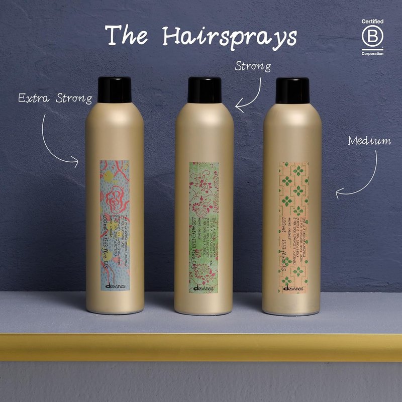 Davines This Is A Medium Hair Spray, Medium Hold Flexible Finish - Fine Mist for Brushable Hold & Natural Movement - Humidity Resistant, 13.53 Fl Oz