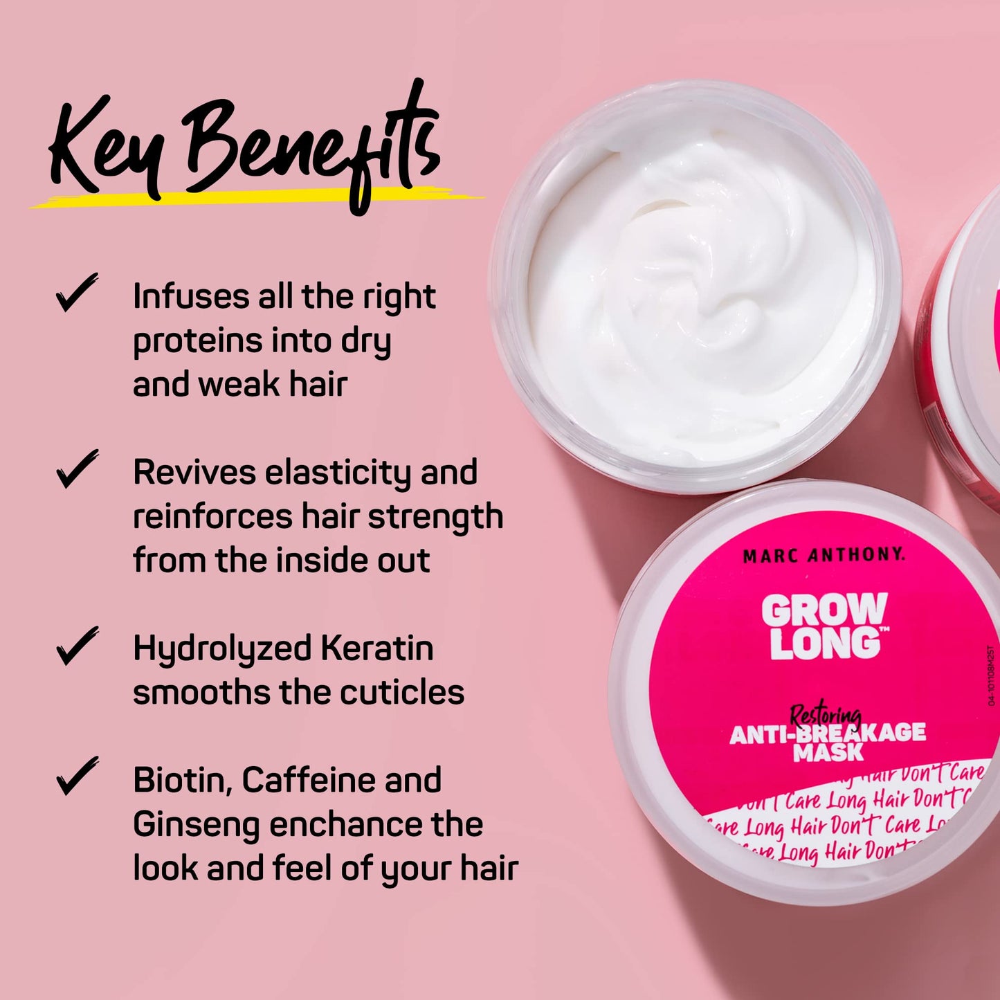 Marc Anthony Gift Set: 10 Oz Shampoo, Biotin Hair Mask, Leave-In Conditioner & Detangler for Dry, Damaged Hair - Grow Long Formula