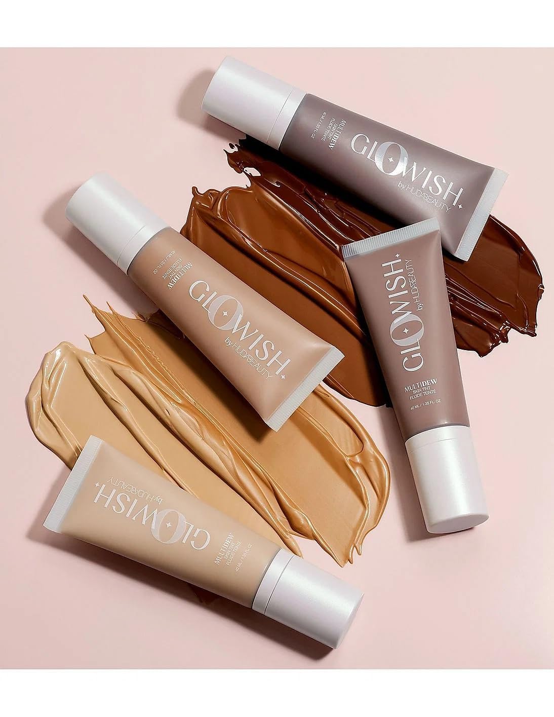 HUDA BEAUTY GloWish Multidew Vegan Skin Tint Foundation 11 Deep