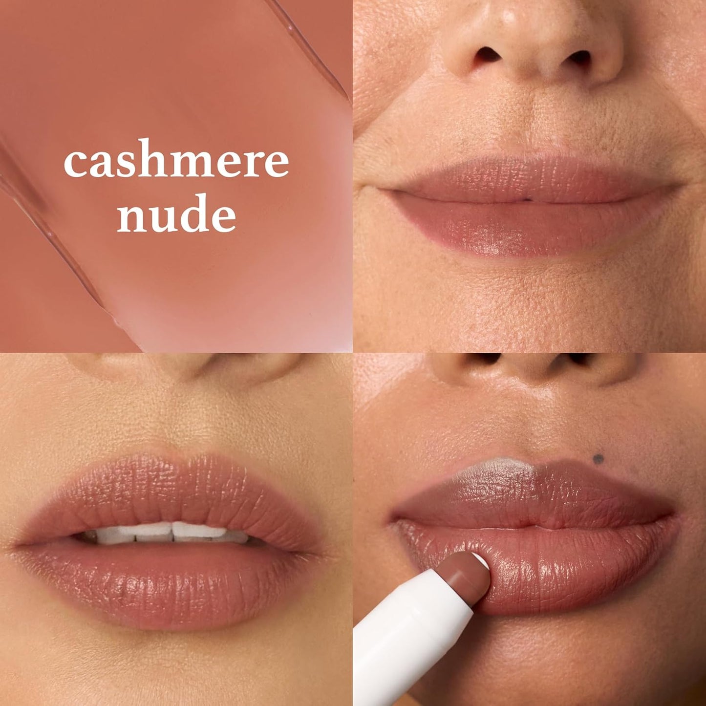 Julep Tinted Lip Balm - Cashmere Nude, Buildable Color, Hydrating Vitamin E & Sunflower Butter | Vegan, Long-Lasting Gloss Finish