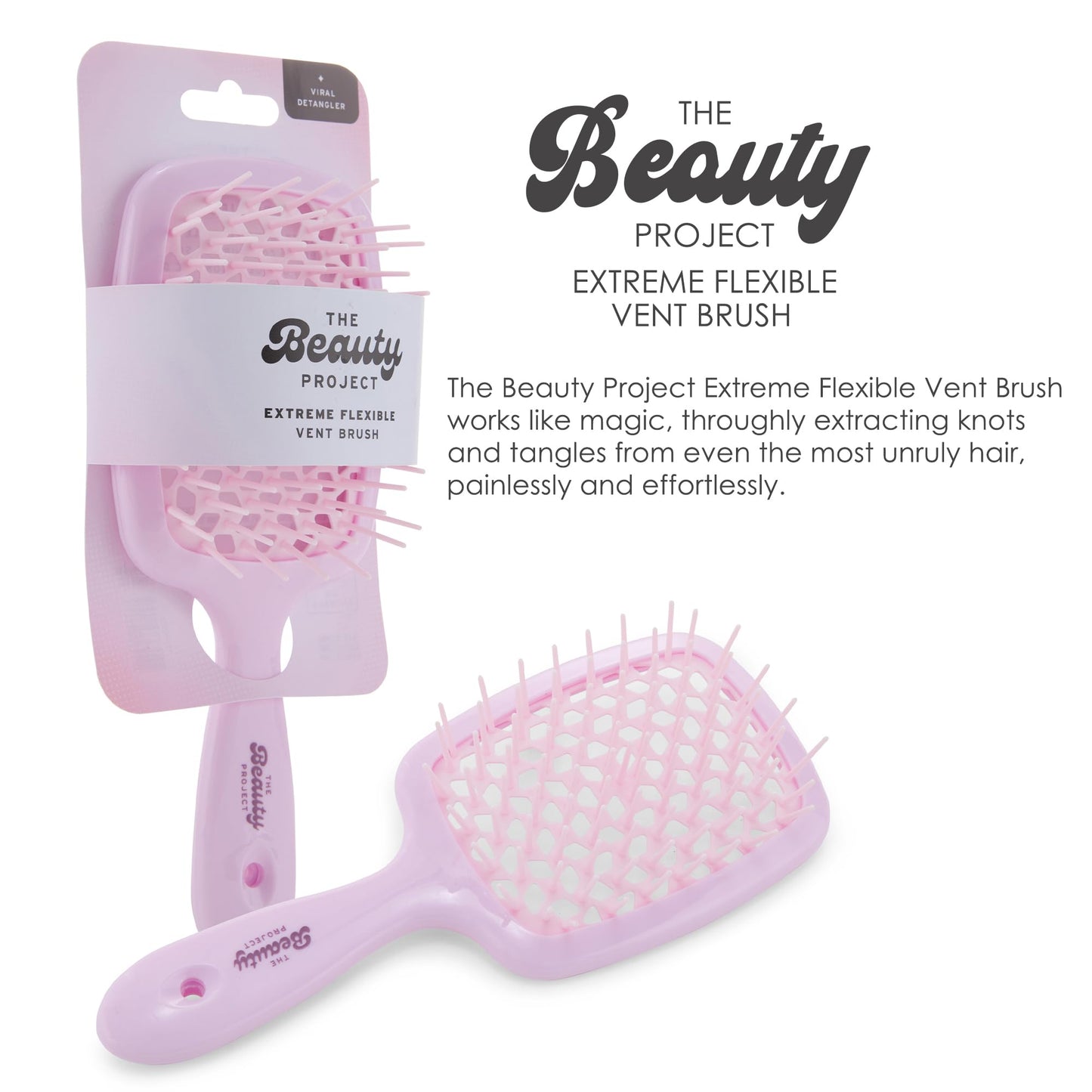 Detangling Brush for All Wet or Dry Hair Types - Pain-Free Brushing, Vented Hair Brush - Lightweight Handle with Extreme Flex to Contour to Scalp