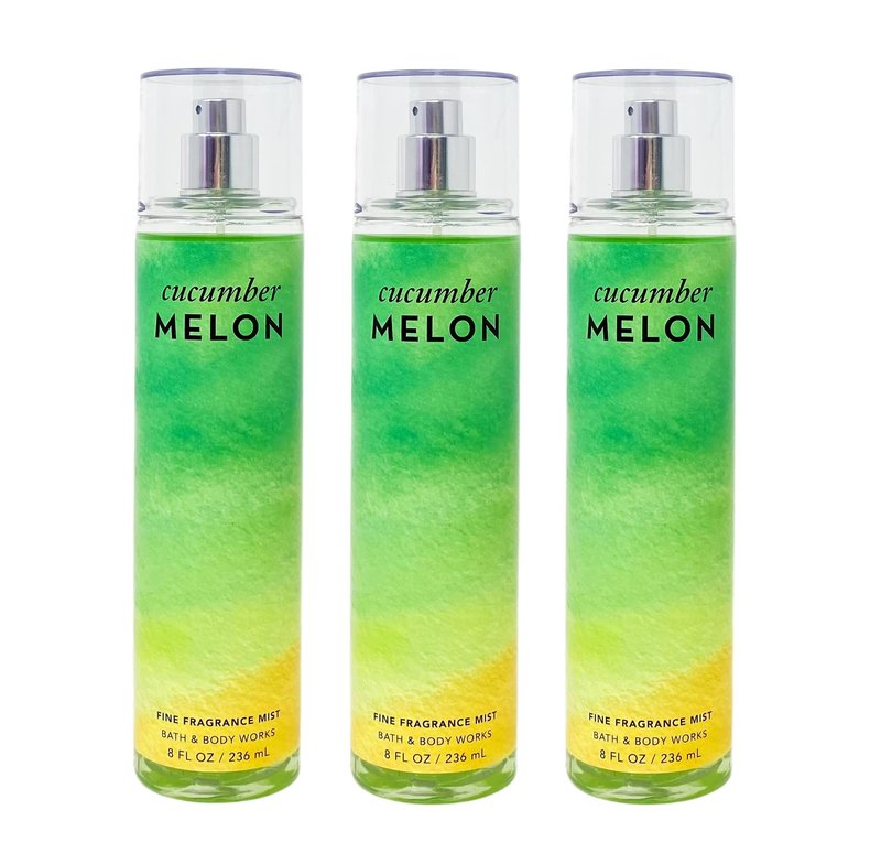 Bath & Body Works Cucumber Melon 3 Pack Fine Fragrance Mist Gift Set - Full Size