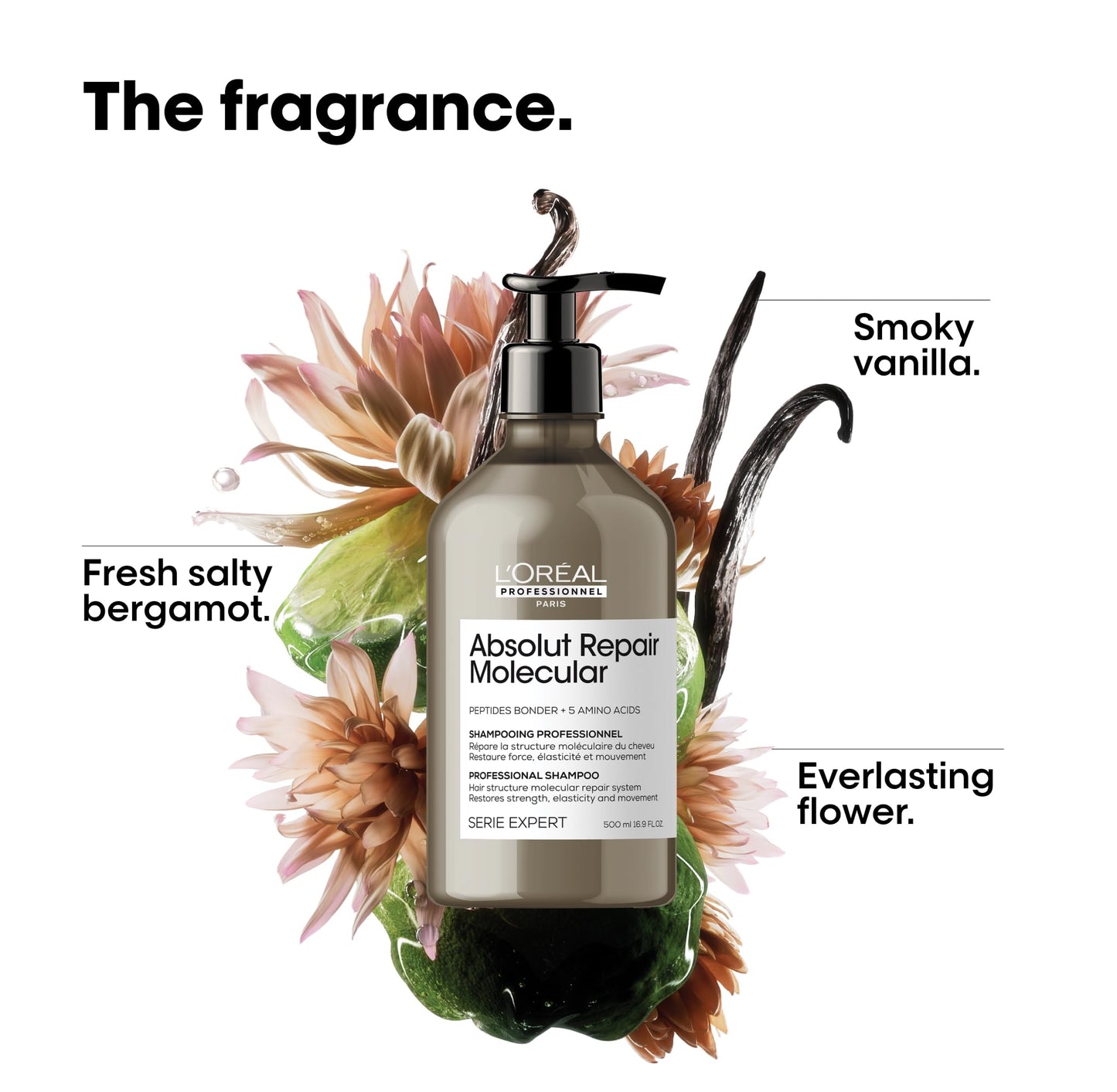 L'Oréal Professionnel Paris Absolut Repair Molecular Hair Care Set - Sulfate-Free Shampoo, Rinse-Off Serum & Leave-In Mask For Extremely Dry Damaged Hair, With Peptide Bonder & Amino Acids