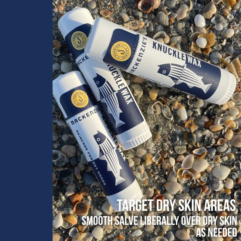 MACKENZIE'S Knuckle Wax - Father's Day - Gifts for Men - Gifts for Fishermen - Travel Friendly - All Natural - Hand Repair - Hand Balm - Moisturizer - .6 Ounce Tube