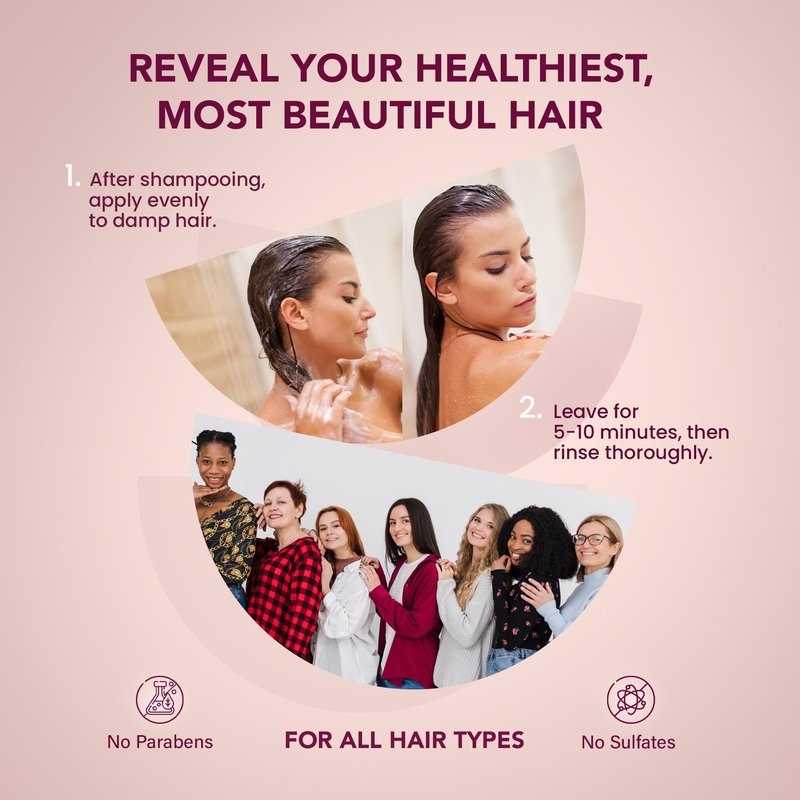 Hydrim Deep Conditioning Hair Mask for Dry Damaged Hair, Hydrating Repair Treatment, Infused with Argan Oil and 10 Nourishing Oils, Helps Smooth Frizz, Fresh Floral Aroma, 8.45 fl oz