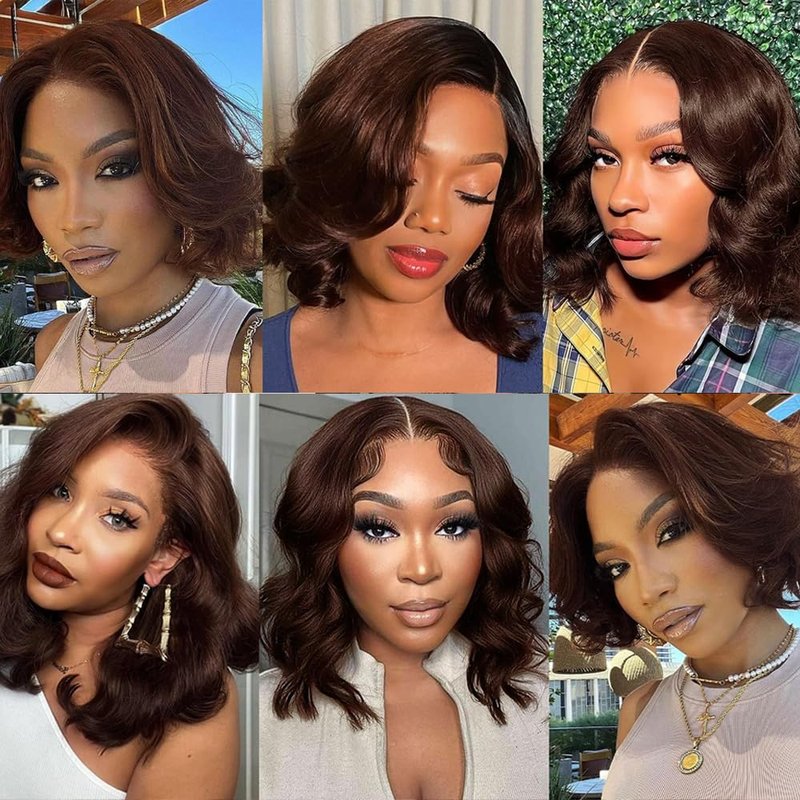 Body Wave Human Hair Bundles - Dark Brown Color #4 | 28, 30, 32 Inch Lengths - 3 Pack