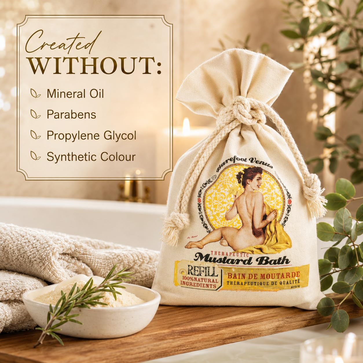 Mustard Bath 1KG Refill | Bath Soak