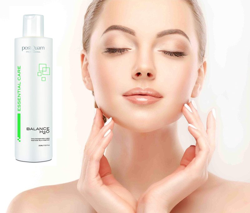 postQuam Professional Balance H2O Facial Tonic for Mixed or Oily Skin 250ml – Spanish Beauty – Mentholated Solution with Algae – Regulates Excess Sebaceous Secretion- Hydrates and Refreshes Skin