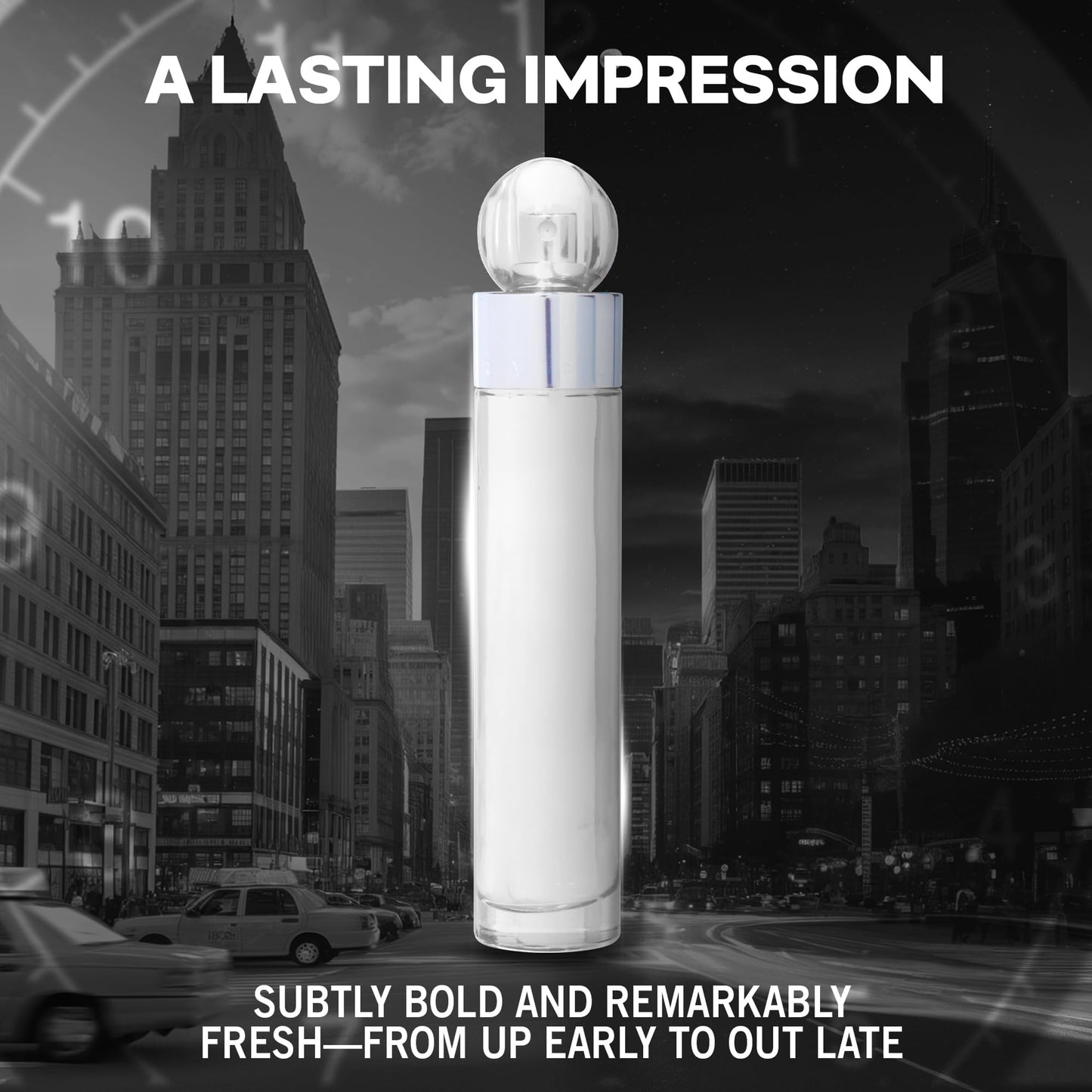 Perry Ellis 360° White Eau De Toilette Spray for Men - Mens Cologne, Long Lasting Perfume, EDT, Fragrance with Notes of Cedar Wood, Cardamom & Vanilla - 3.4 fl oz (100 mL)