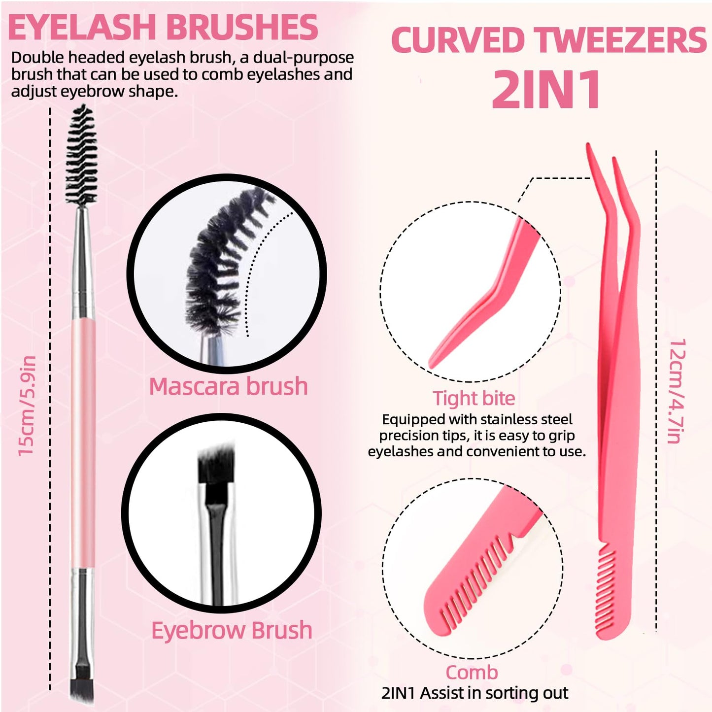 782Pcs D Curl Clusters Lash Extension Kit+5IN1 Super Lash Bonder Lash Glue Primer Kit
