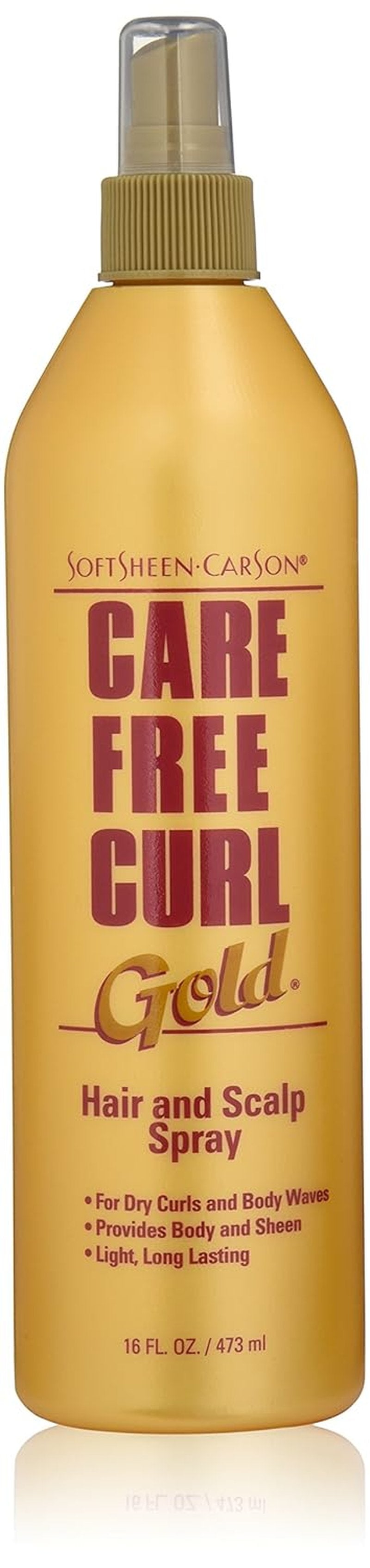 Care Free Curl Gold Hair & Scalp Spray - Moisturizing Formula | 16 Fl Oz