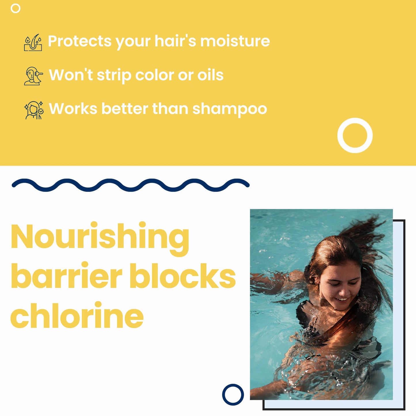 AQUA GUARD Pre-Swim Hair Defense | Family Size for More Swims Per Bottle | Prevents Chlorine Damage + Softens Hair While Swimming | Made in California | 16.9 oz