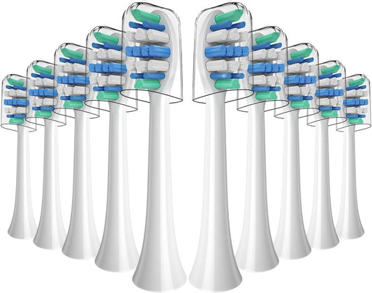 Replacement Toothbrush Heads for Philips Sonicare | 10-Pack Standard Brush Heads for DiamondClean & ProtectiveClean Models, White