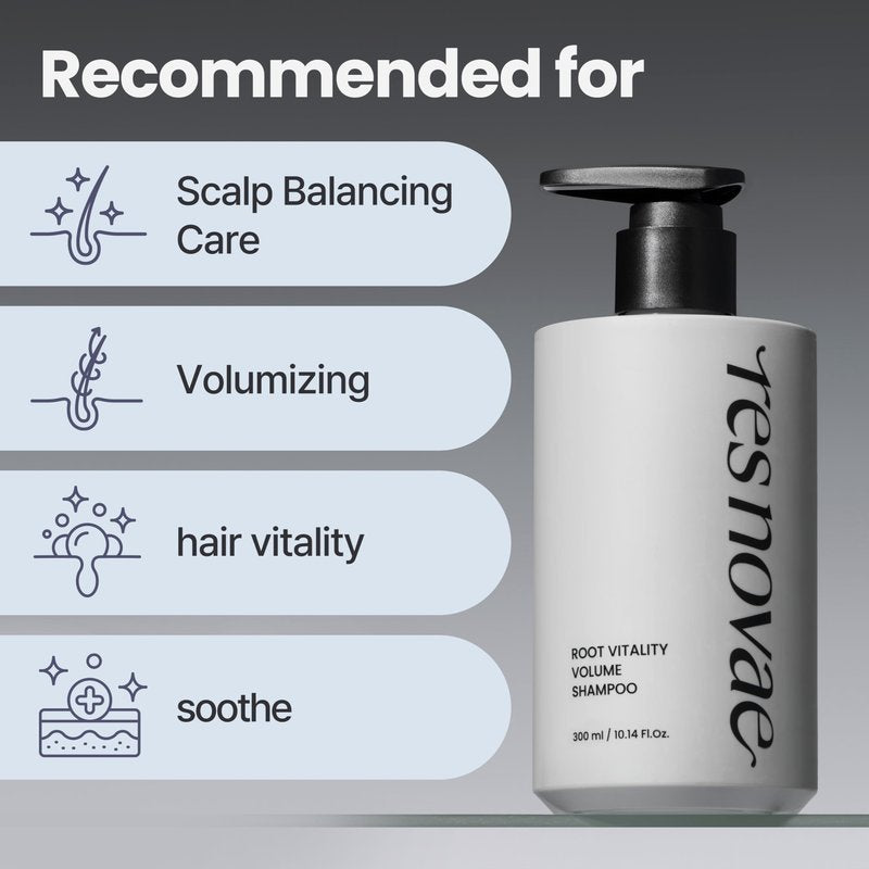 res novae Root Vitality Volume Shampoo 100ml, Scalp Balancing & Volumizing Hair Shampoo with Peptides, Amino Acids & Botanical Extracts