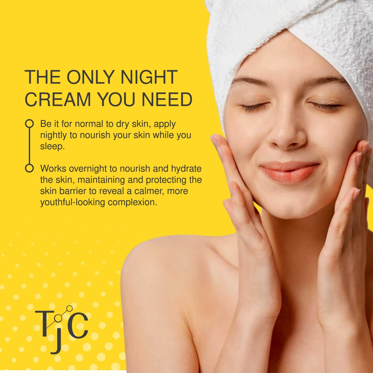 The Jojoba Company Overnight Multi-Biotic Moisture Cream with Snow Mushroom & ProRenew Complex - Hydrating Night Cream for Dry, Sensitive Skin - Nourishing, Lightweight