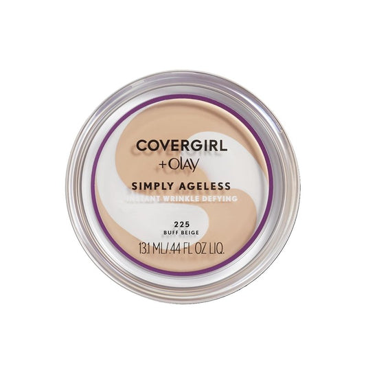 CoverGirl Simply Ageless Foundation - Buff Beige 225 | 0.40 Oz for Youthful Glow