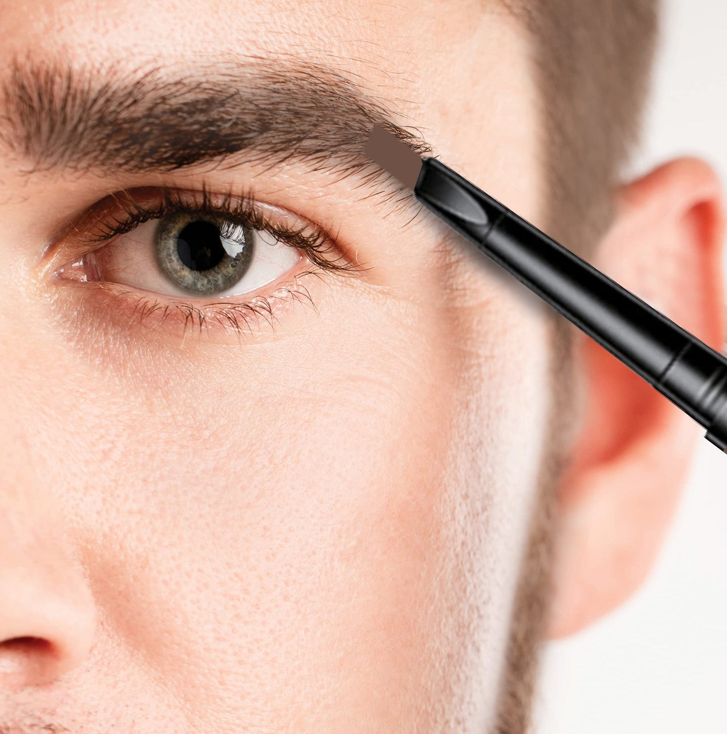 Gentlehomme 2 Pack Mens Eyebrow Pencil Light Brown, Easily Shape Define Fill Eyebrows or Beard, 2 in 1 brush and ultra-thin pencil, Waterproof Smudge Proof Sweatproof, Durable and Long Lasting