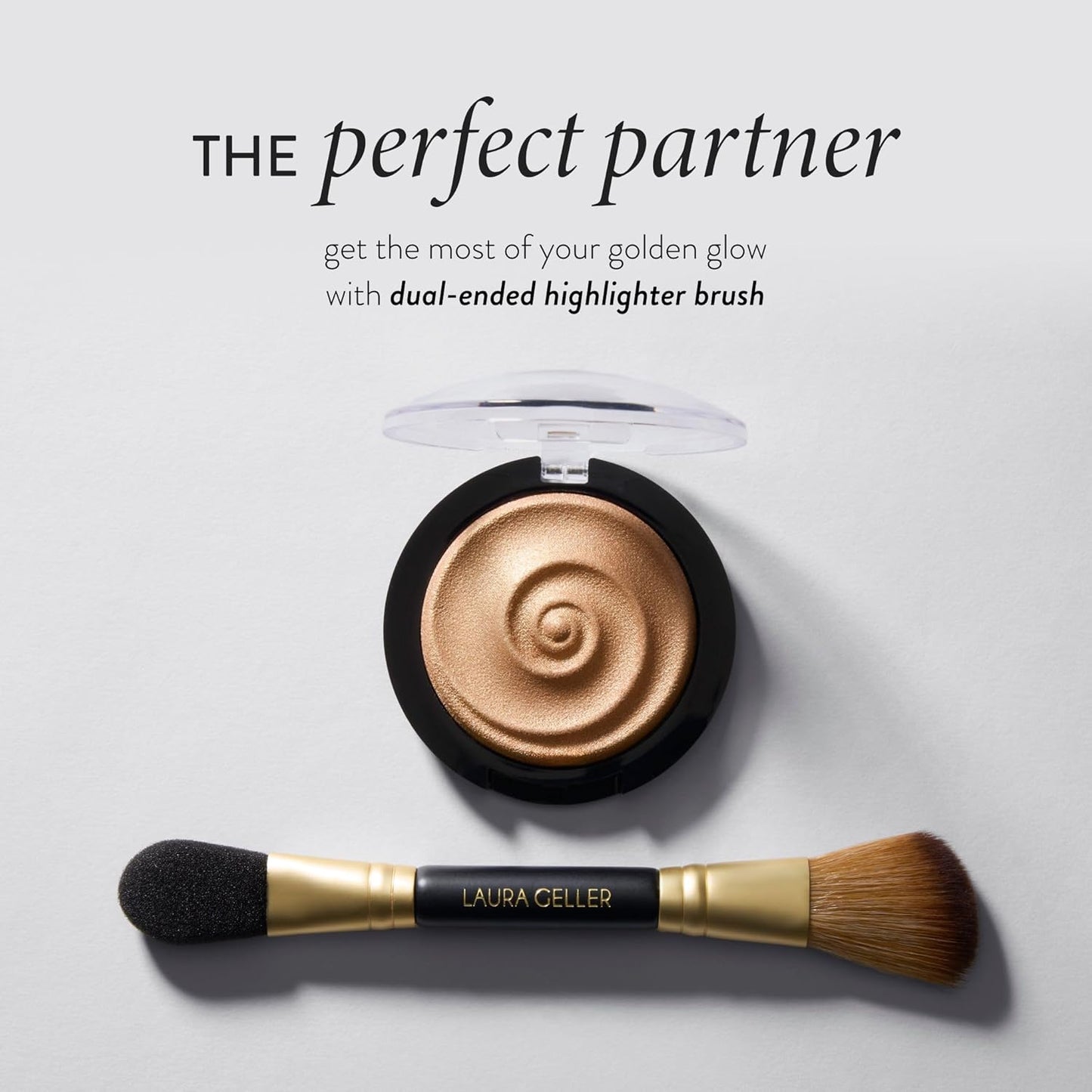 Laura Geller Baked Gelato Swirl Illuminator - Gilded Honey | Radiant Finish & Long-Lasting Glow