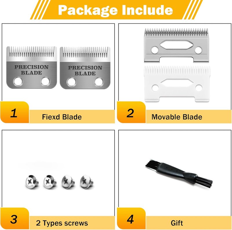 Precision Clipper Replacement Blade - Compatible with Wahl Clippers | Adjustable Hair Trimmer Parts, Pack of 2