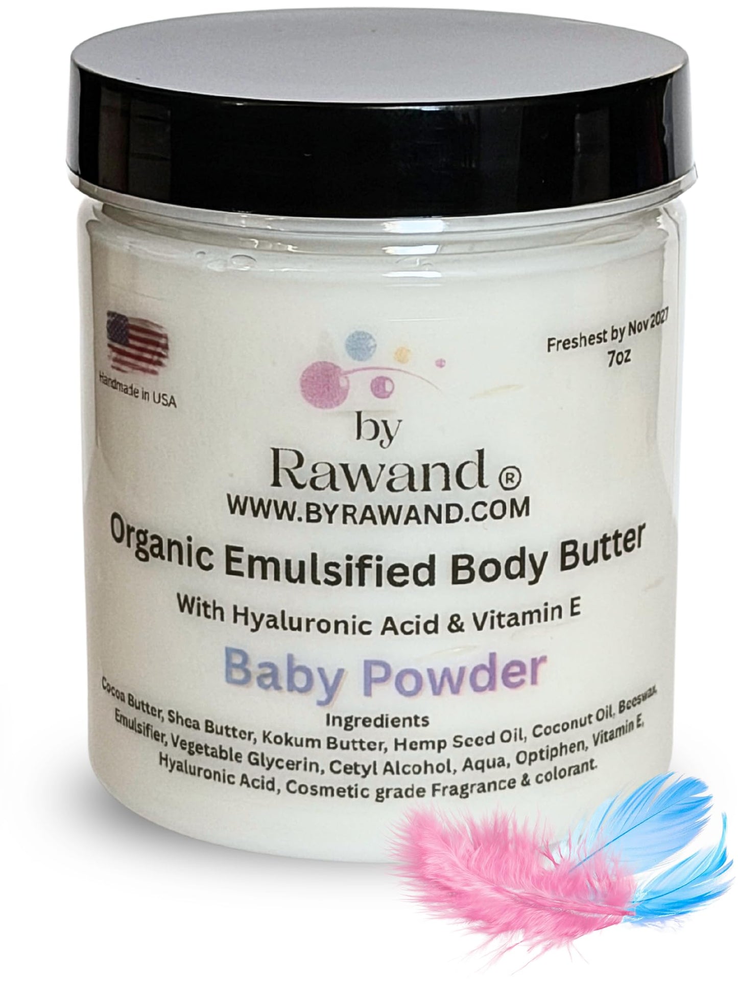 ByRawand Handmade Candy Cane Scented Emulsified Body butter Limited Edition with Shea, Kokum & Cocoa butter based with natural oils - non greasy, moisturizing, Rich (Candy Cane)