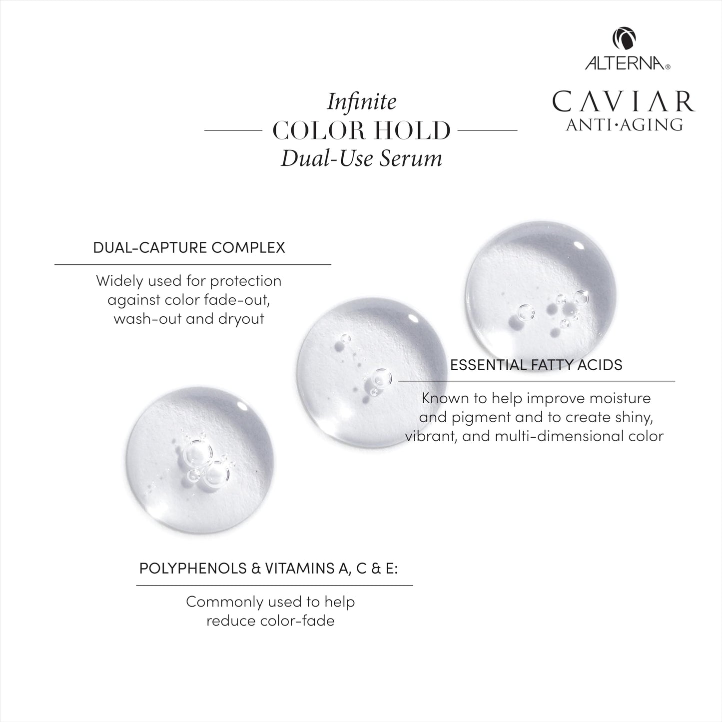 Alterna Caviar Anti-Aging Infinite Color Hold Dual-Use Serum | Leave-in Treatment, Color Preserving Mask | Sulfate Free, 1.7 Fl. Oz.