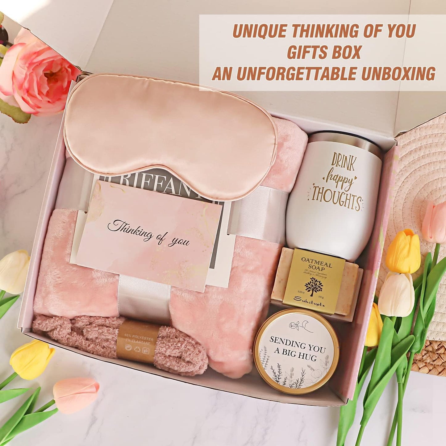 Unique Birthday Gift Basket for Women - Self-Care Package with Luxury Flannel Blanket | Perfect for Mom, Sister, or Best Friend
