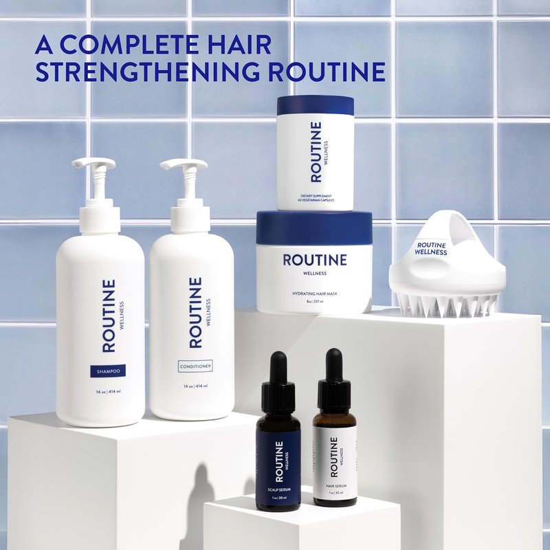Anti-Thinning Shampoo & Conditioner Set - Biotin DHT Blocker for Thinning Hair | Color Safe, Cucumber Scent