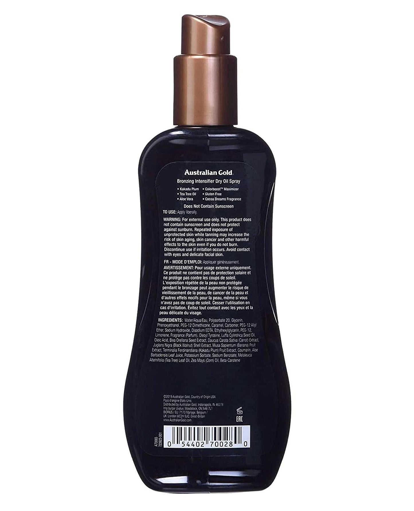 Australian Gold Intensifier Bronzing Dry Oil Spray 8 Ounce (Pack of 2)