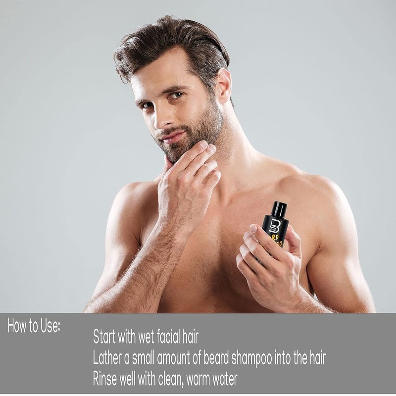 Beard Shampoo - Nourishing Formula for Soft, Frizz-Free Facial Hair | Level 3 Cleanse