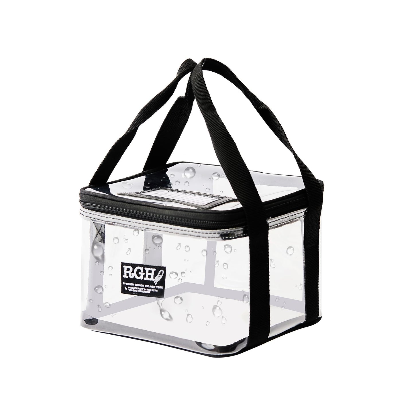 Rough Enough Clear Cosmetic Bag Large Makeup Pouch for Purse Toiletry Organizer for Travel Women with Ykk Zipper Sturdy Handle Water Resistant