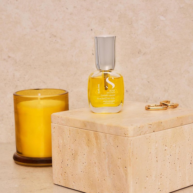 ALFAPARF MILANO Hair Oil Serum & Cristalli Spray Set - Shine Enhancing Frizz Control | Vitamin E Infused