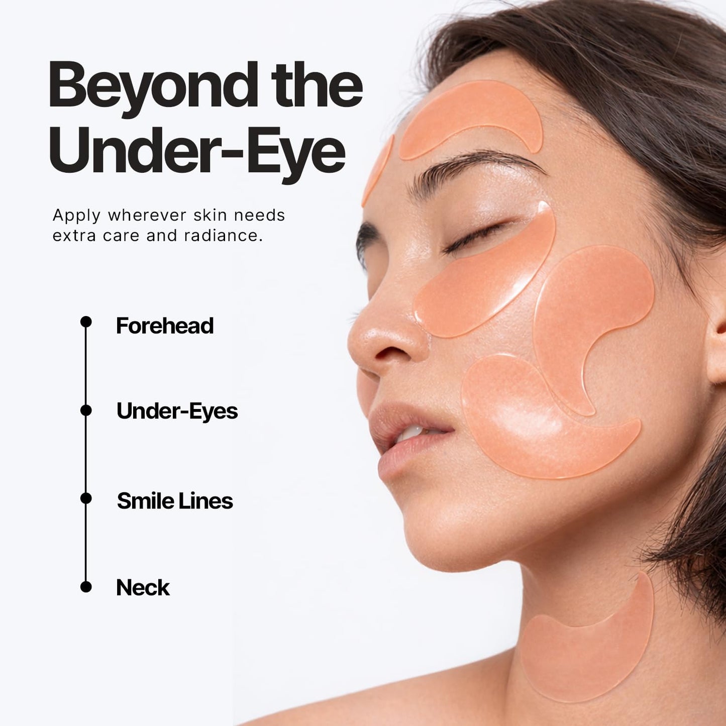 Enaskin Naturals PDRN Under Eye Patches for Dark Circles & Puffiness - Korean Skin Care Hydrogel Eye Mask Salmon DNA, Peptide, Retinol & Caffeine for Bags & Anti Aging & Smile Line - 30 Pairs (Pink)