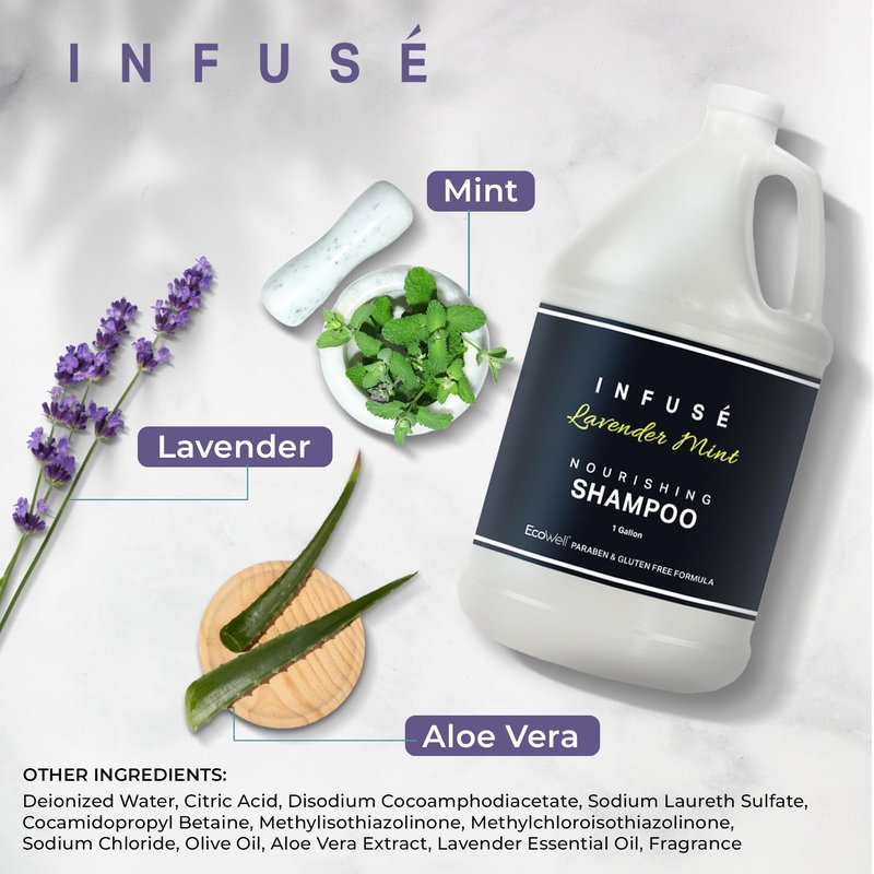 Infuse Lavender Mint Hotel | 1 Gallon | For Hospitality & Vacation Rentals to Refill Dispensers | (Single Gallon)