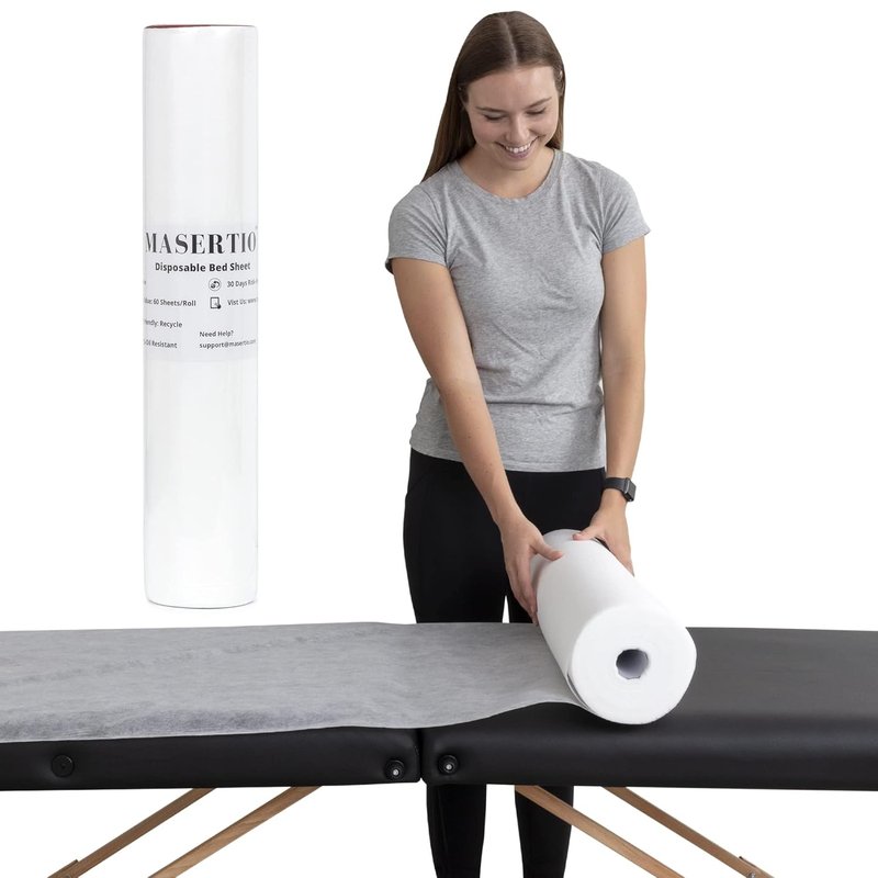 Disposable Massage Bed Cover - Non-Woven Material for Spa & Tattoo | 31.5 x 71 Inches (30 Sheets)