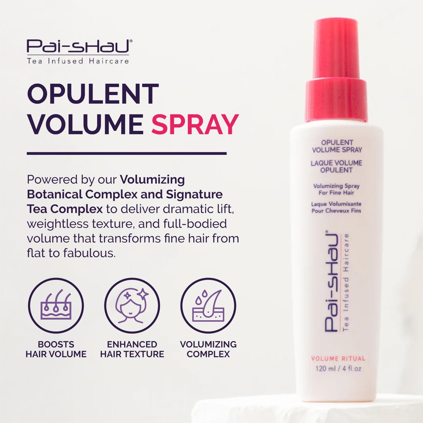 Pai-Shau - Opulent Volume Root Lift Spray, Adds Lift & Texture to Fine Hair