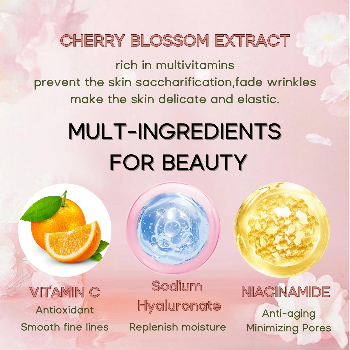 Evolvique Japan Sakura Skincare Set Women Gifts - 8 Pcs Teenage Skin Care Set - Skin Care for Teens 10-12 - Skincare for Girls 10-12 - Teen Skin Care Kit with Face Mask,Cleanser,Cream,Headband