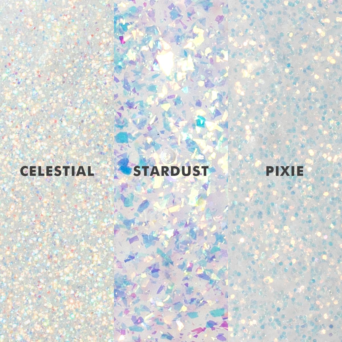 Olive & June Top Coat Effects Trio | Includes 3 Long Lasting Special Effect Top Coats (Celestial, Pixie, Stardust) | Gel-Like Shine, Sparkly Finish | No Lamp Needed | Vegan, Cruelty-Free
