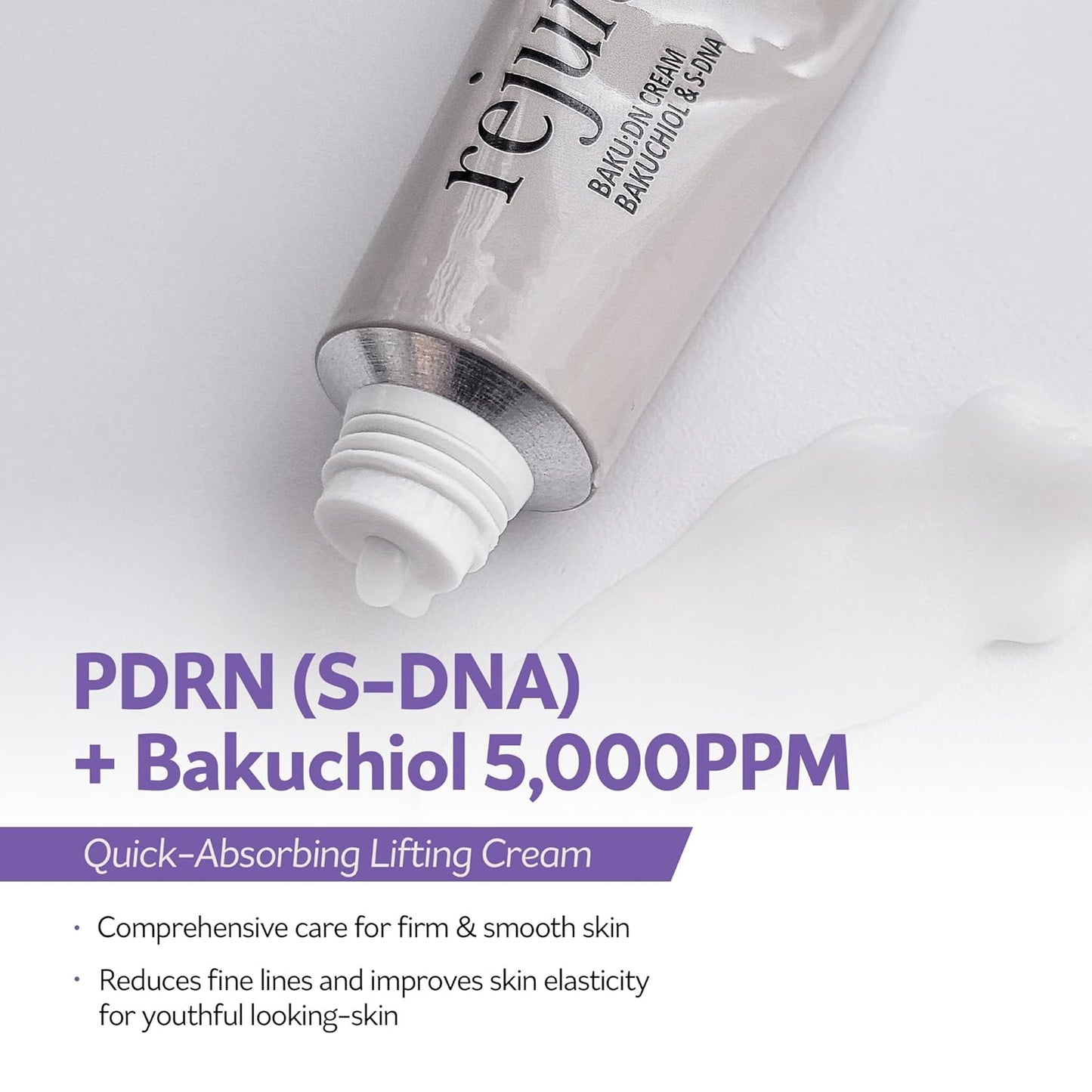 Rejurecipe Baku:DN Cream - Anti-Aging & Elasticity Boosting | 1.01 fl oz, Bakuchiol & Hyaluronic Acid for All Skin Types