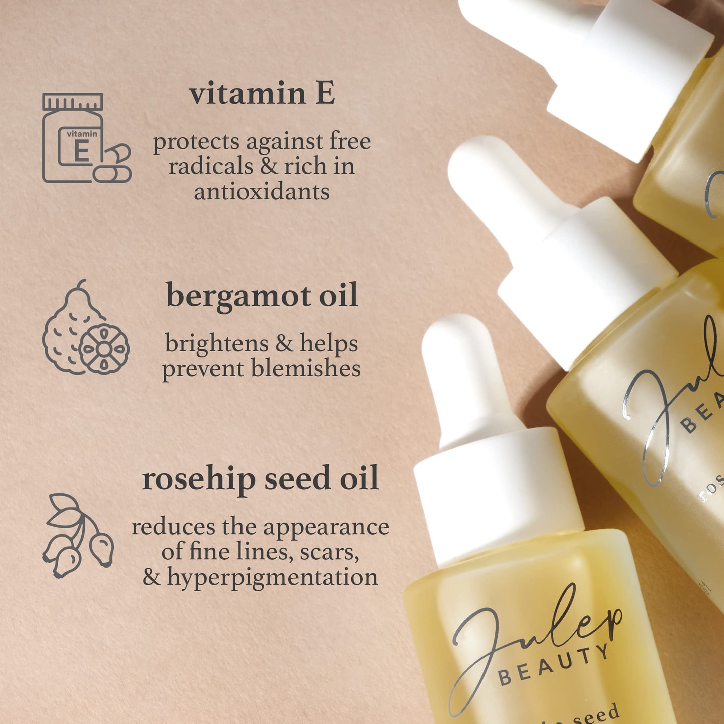 Julep Vitamin E Cleansing Oil & Rosehip Moisturizing Oil Bundle – Hydrating Makeup Remover & Lightweight Face Oil for Nourished, Glowing Skin – Non-Greasy, Antioxidant-Rich Skincare Duo