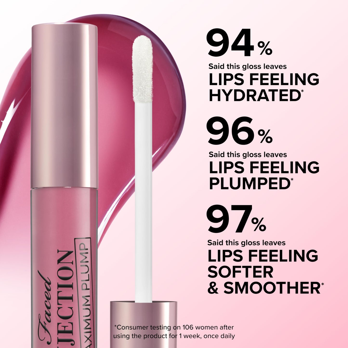 Too Faced Lip Injection Maximum Plump Extra Strength Lip Plumper Gloss | Hydrating + Plumping, Travel Size, 0.1 Fl Oz, Original