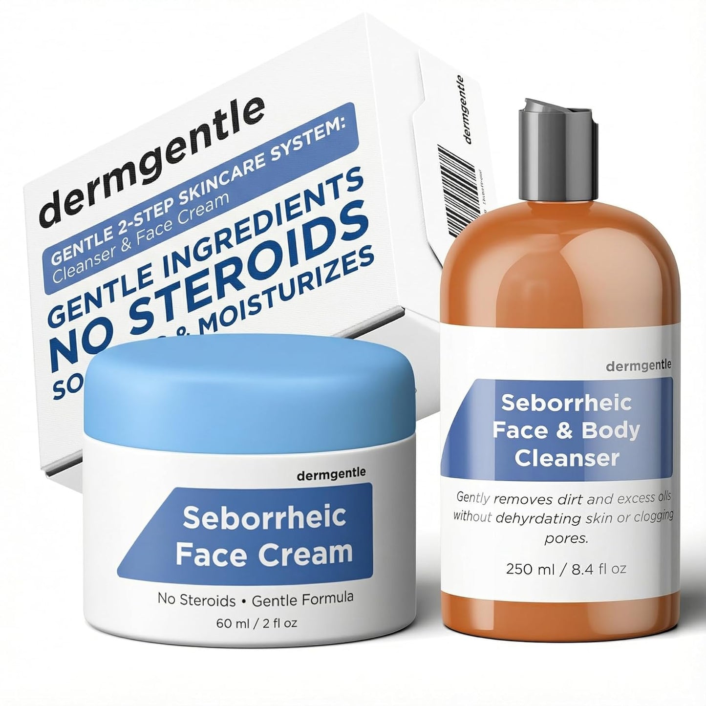 Face Cream & Cleanser Kit for Sensitive Skin - Strengthens Barrier, Fast-Absorbing Hydration | Suitable for Dry & Normal Skin