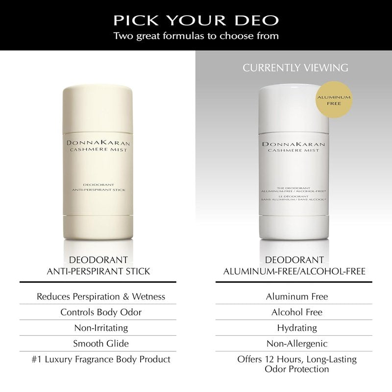 Donna Karan Cashmere Mist Deodorant Stick for Women - Aluminum & Alcohol Free, 1.7 Oz