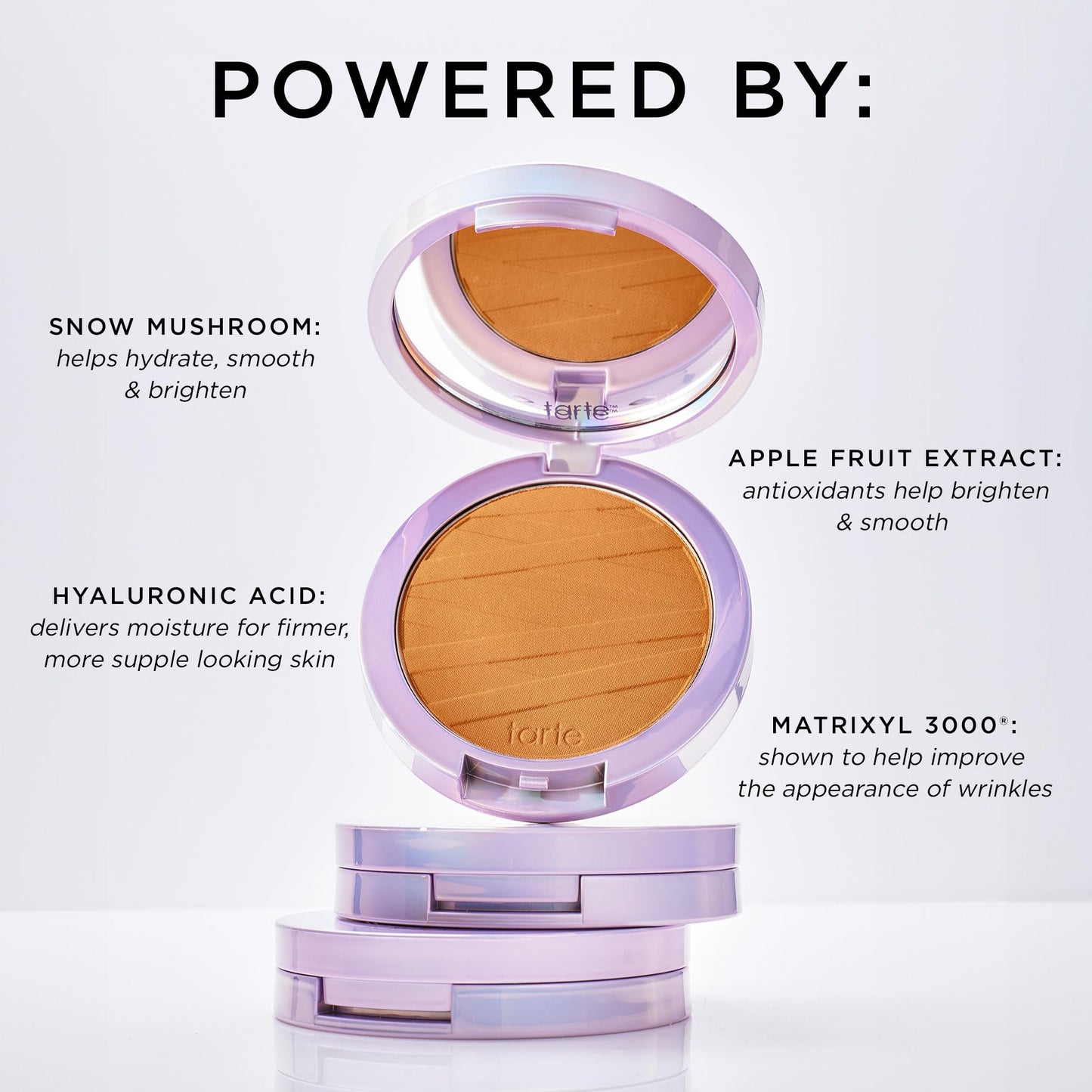 tarte face tape pressed powder – Medium-Coverage Waterproof Powder, Hyaluronic Acid & Peptides to Smooth & Set Makeup, Lightweight, Vegan & Cruelty-Free, full size, 20B light beige